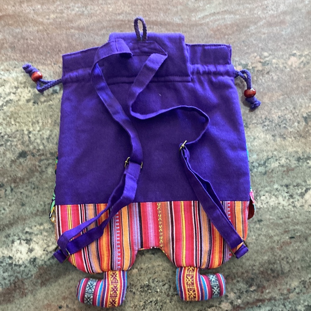 NWOT Handcrafted Drawstring Backpack - Picture 7 of 8